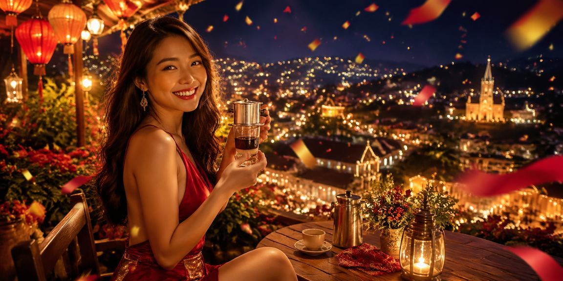 Không gian cà phê Đà Lạt minh họa trải nghiệm casino nhẹ trên lv3